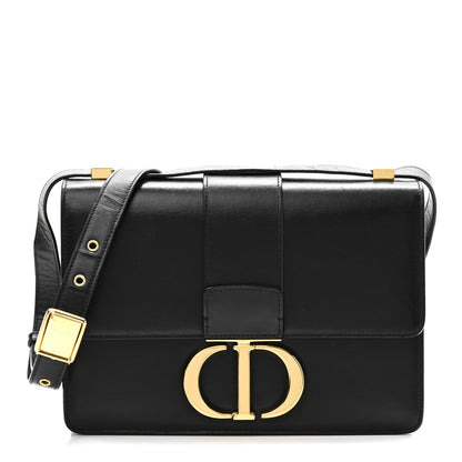Christian Dior Smooth Calfskin 30 Montaigne Flap Bag Black 1 of 9