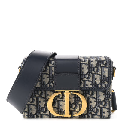Christian Dior Oblique 30 Montaigne Box Bag Blue 1 of 9