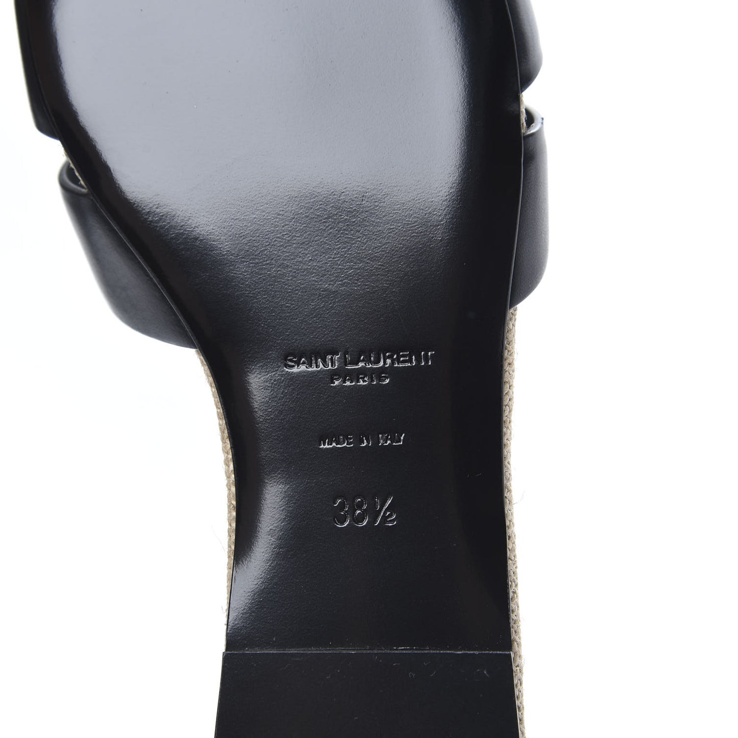 Calfskin Nu Pied 05 Slide Sandals 38.5 Black
