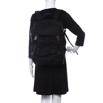 Prada Nylon Tessuto Character Logo Patch Backpack Black 2 of 10