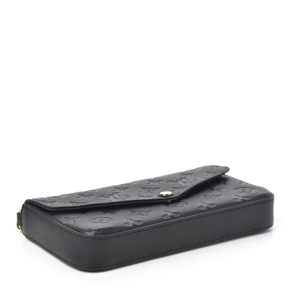 Louis Vuitton Empreinte Pochette Felicie Chain Wallet Black 3 of 9