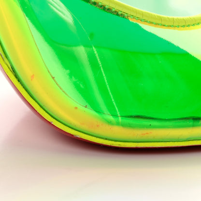 Christian Louboutin PVC Just Arch 100 Slide Sandals 36 Neon Yellow 15 of 18
