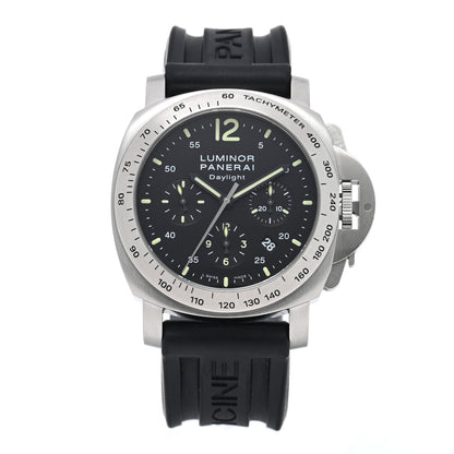 Panerai Stainless Steel Rubber 44mm Luminor Daylight Chronograph Automatic Watch Black PAM00250 1 of 6