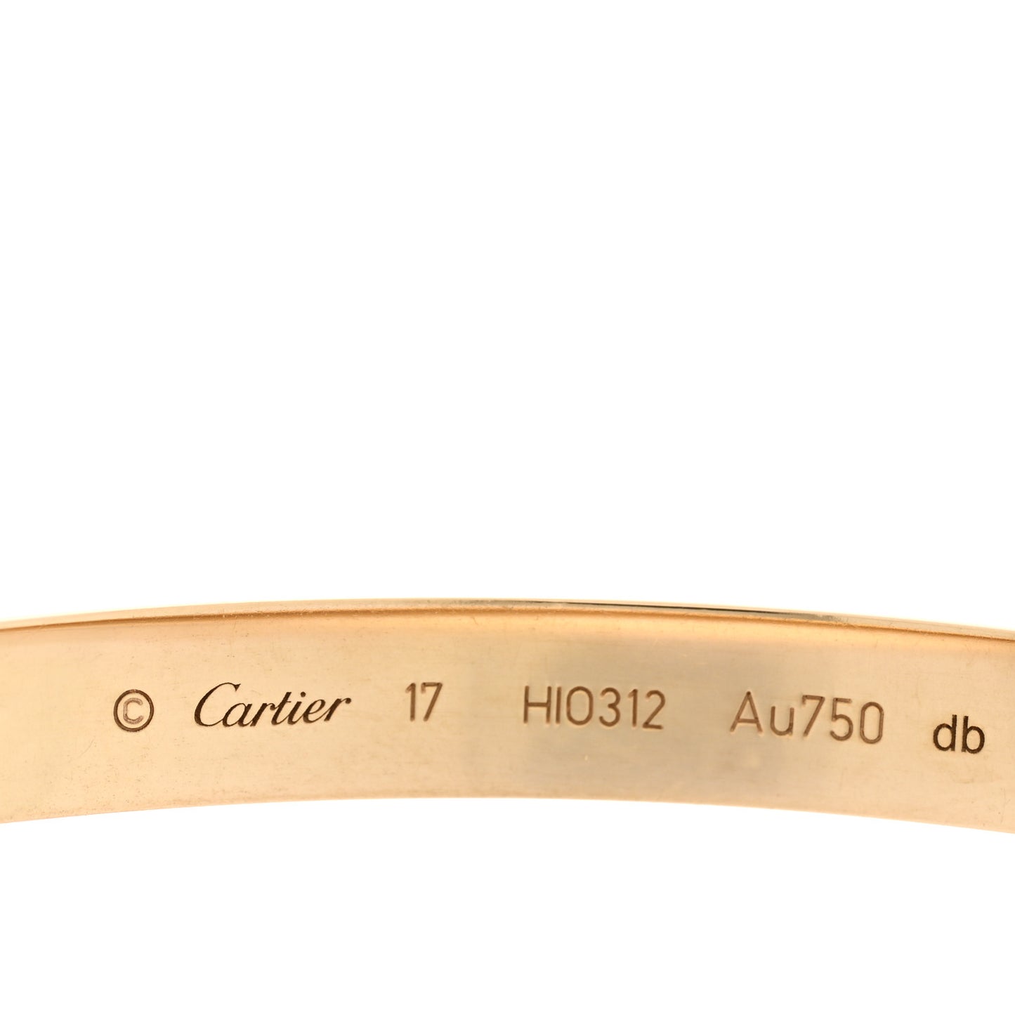 18K Yellow Gold LOVE Bracelet 17