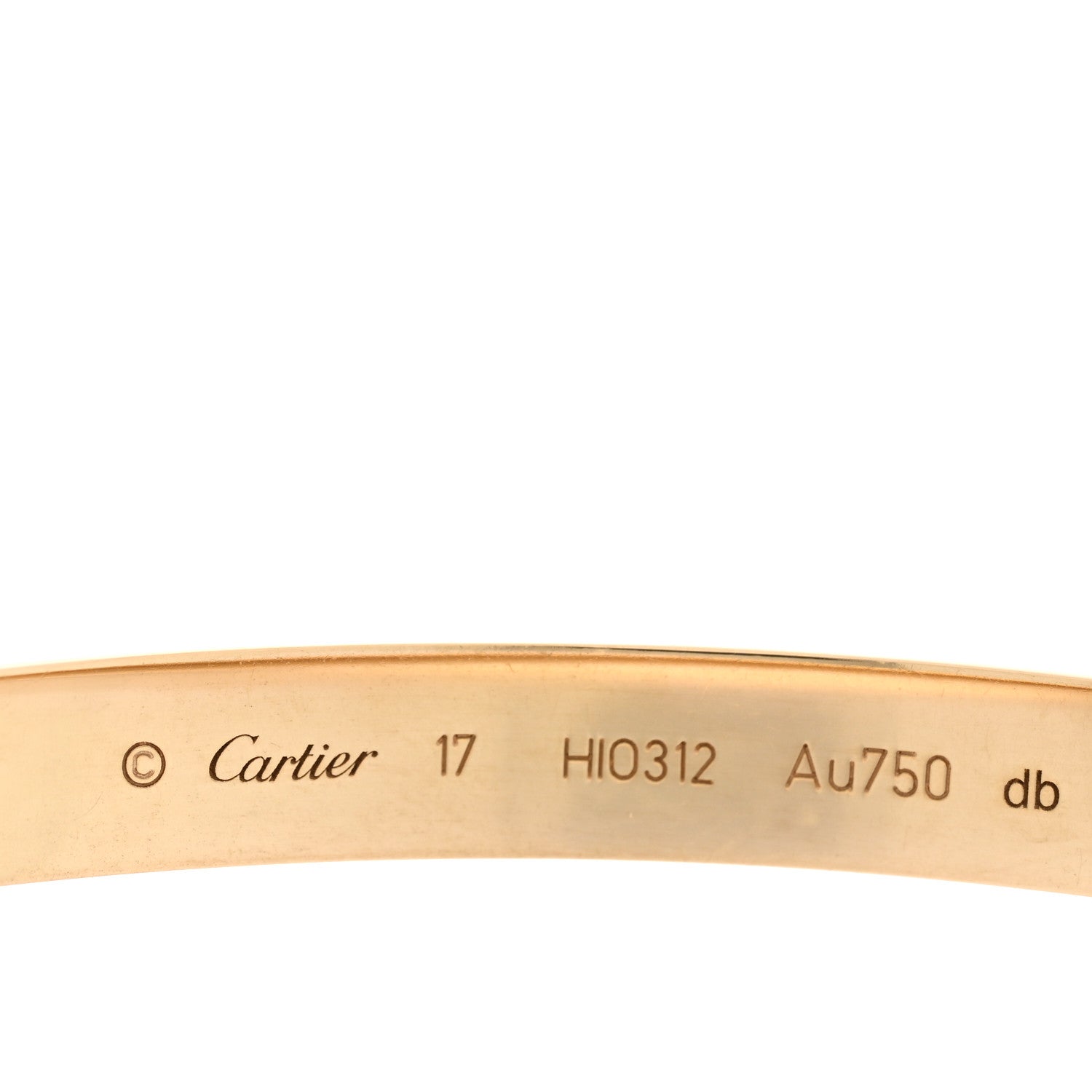 Cartier 18K Yellow Gold LOVE Bracelet 17 3 of 7
