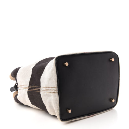 Burberry Canvas Mega Check Medium Ashby Hobo Black 4 of 10