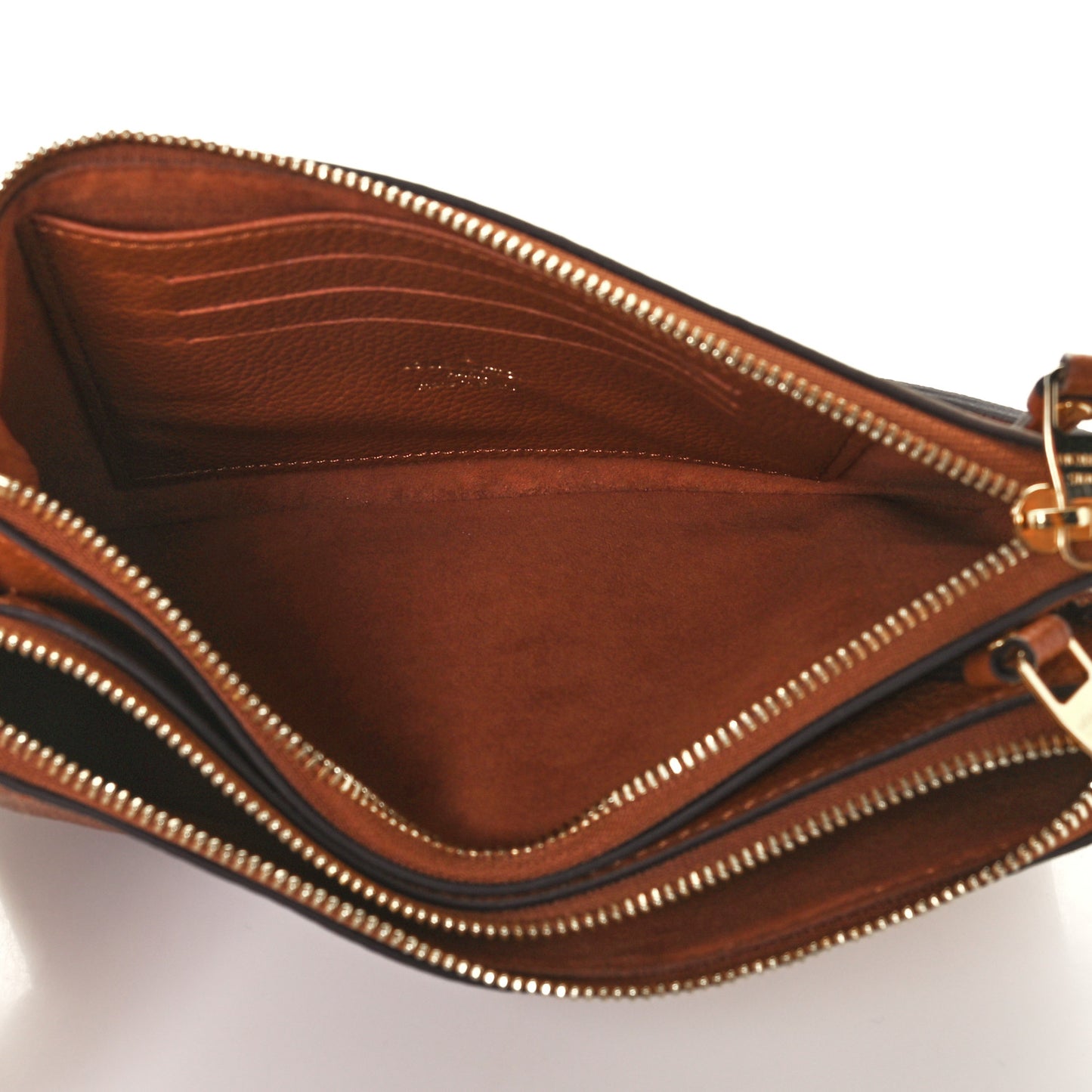 Empreinte Monogram Giant Double Zip Pochette Caramel