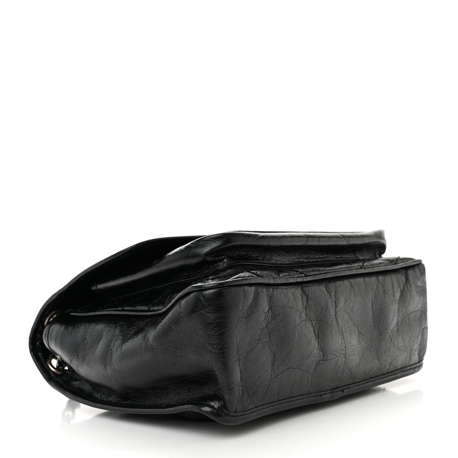 Saint Laurent Crinkled Calfskin Matelasse Monogram Medium Niki Chain Satchel Black 4 of 10