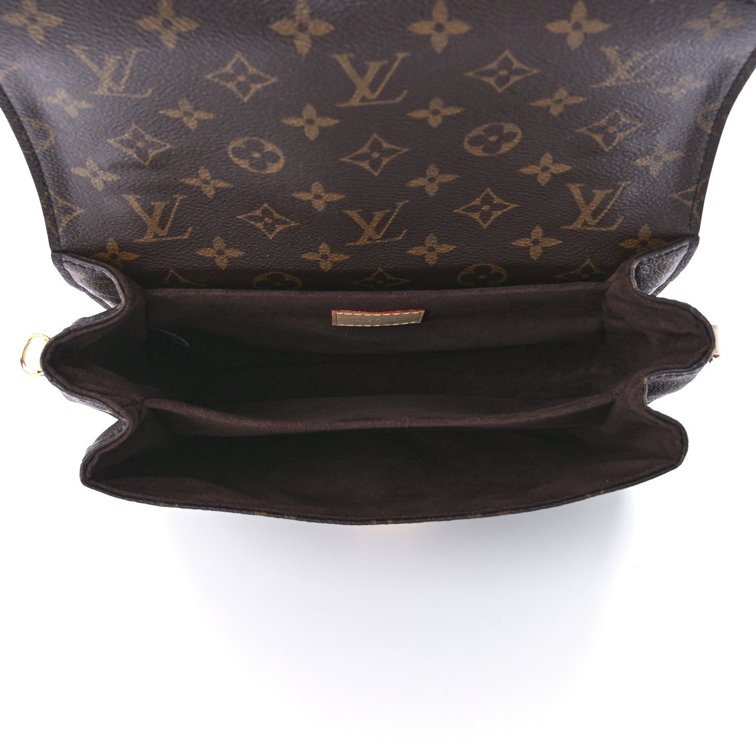 studio image of louis vuitton pochette metis interior view FASHIONPHILE