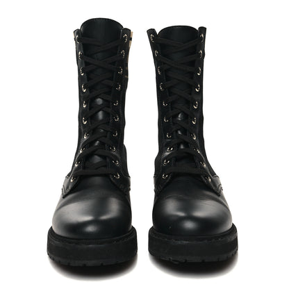 Fendi Calfskin Stretch Fabric Rockoko Biker Boots 37 Tobacco Black Marino 2 of 8