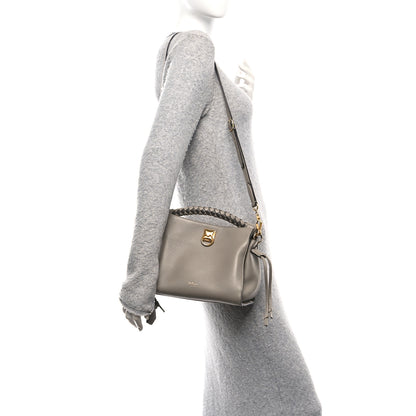 Mulberry Heavy Grain Small Iris Tote Solid Grey 2 of 11