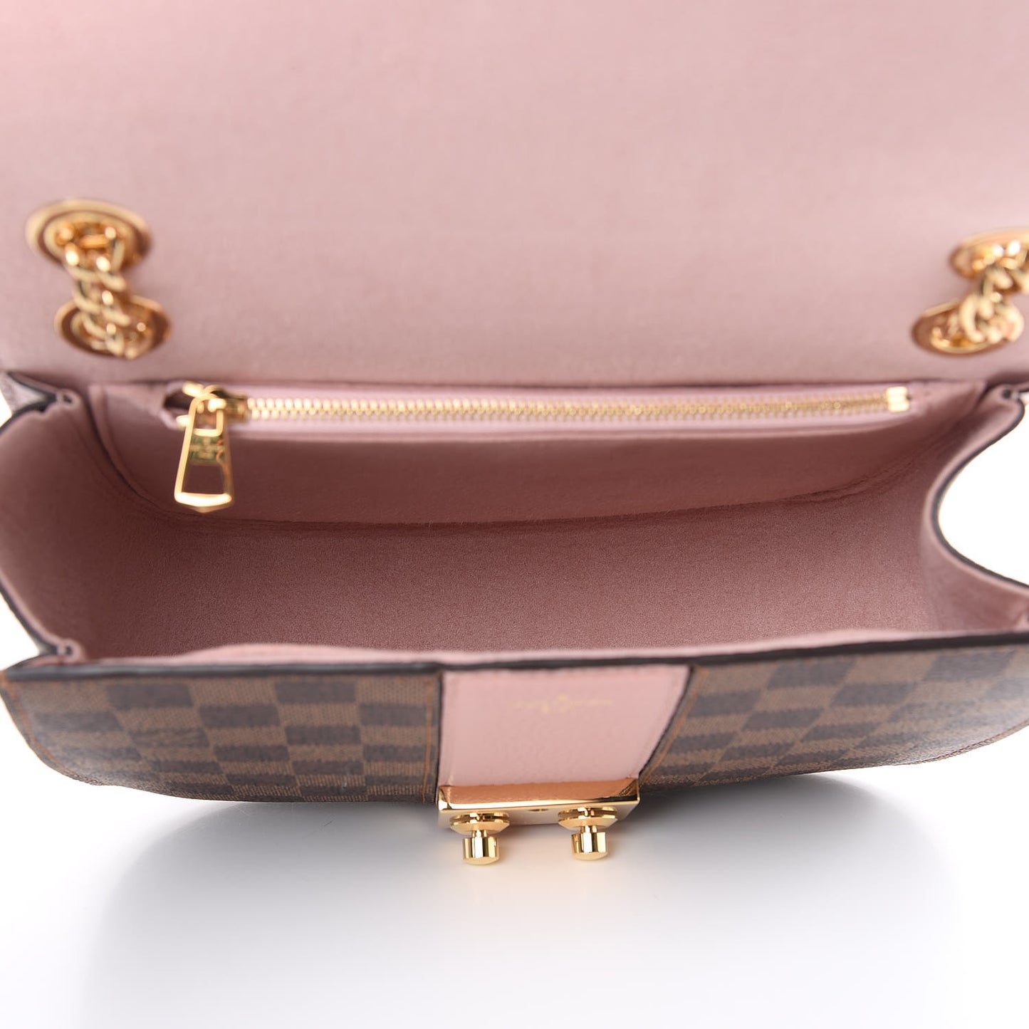 Damier Ebene Cuir Taurillon Wight Magnolia