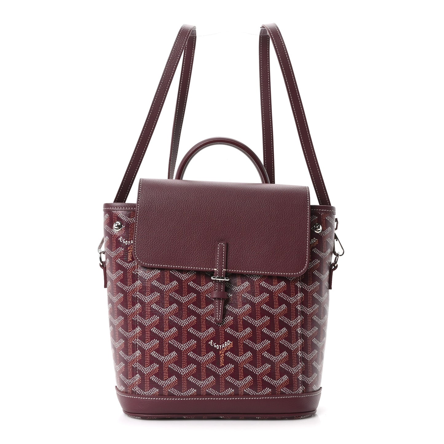 Goyardine Calfskin Mini Alpin Backpack Bordeaux