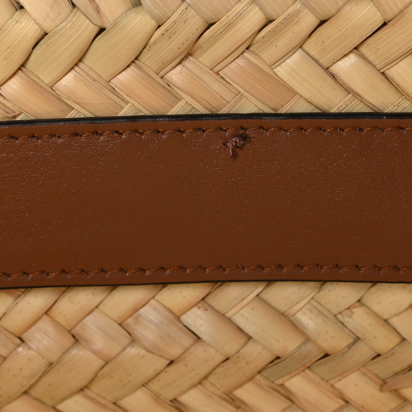 Raffia Logo Basket Tote Natural Brown
