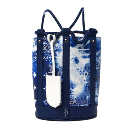 Louis Vuitton Cowhide Monogram Bandana Randonnee PM Blue 1 of 9