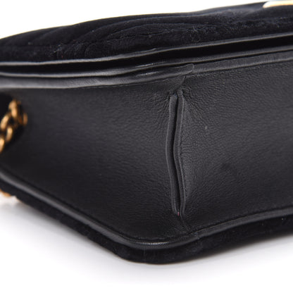 Gucci Velvet Matelasse GG Marmont Mini Bag Black 7 of 11