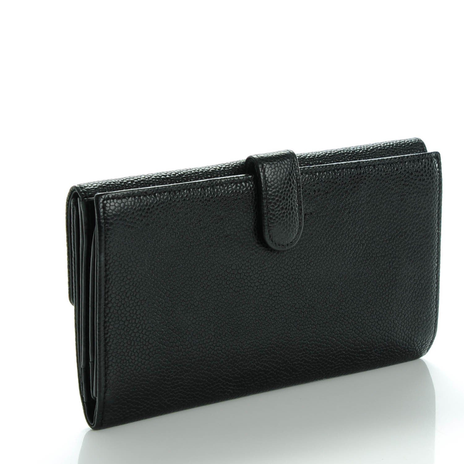 Chanel Caviar CC Long Flap Wallet Black 3 of 8