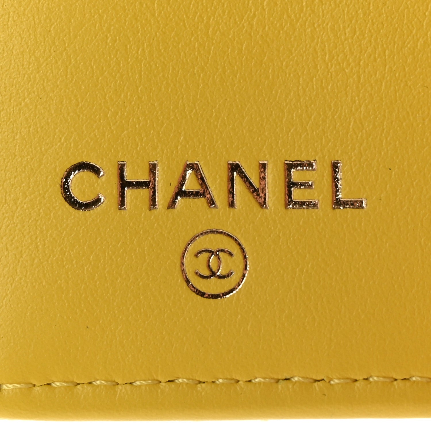 Chanel Caviar Quilted Classic 4 Key Holder Wallet Yellow 6 of 8