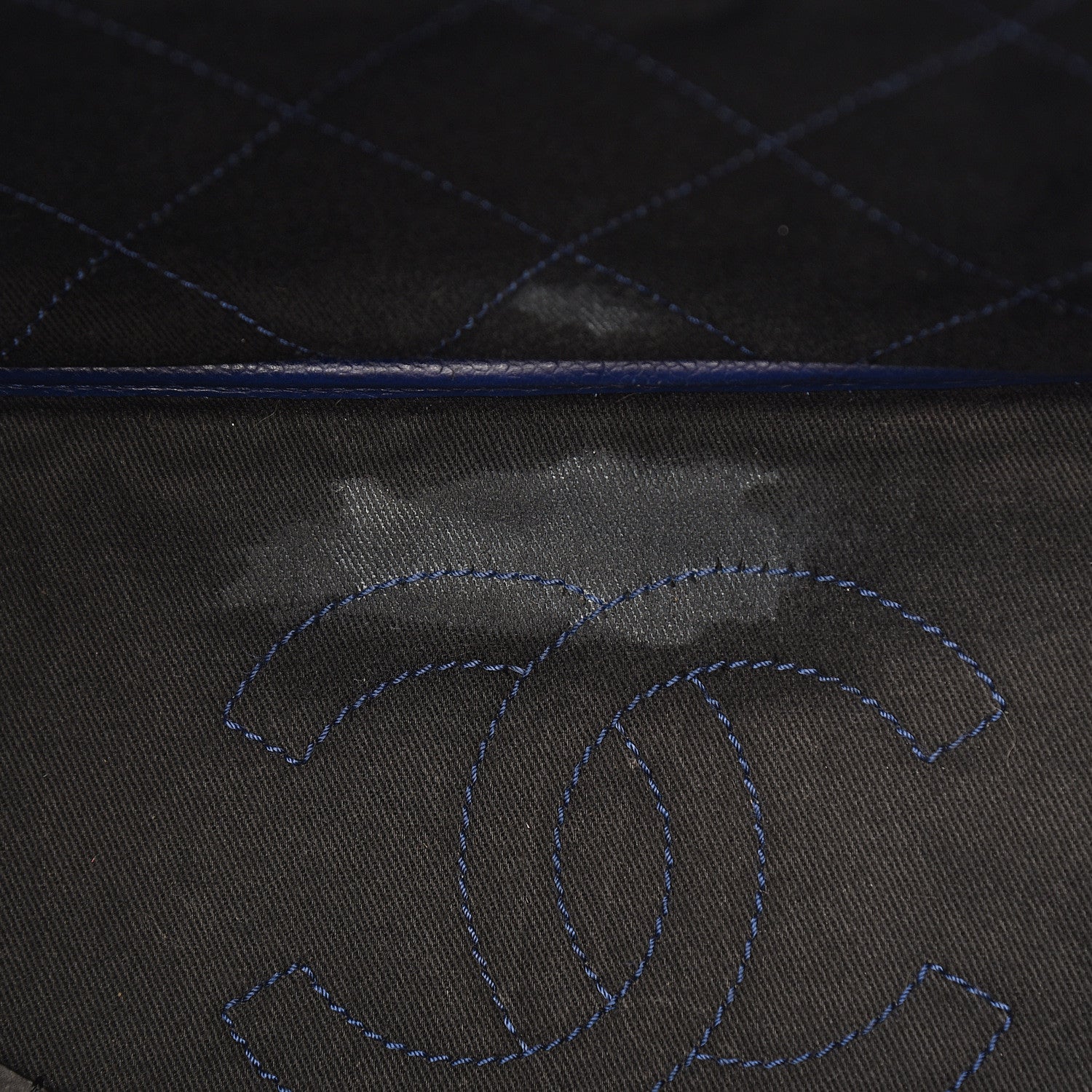 Chanel Grained Calfskin Shopping Fever Tote Blue 7 of 12