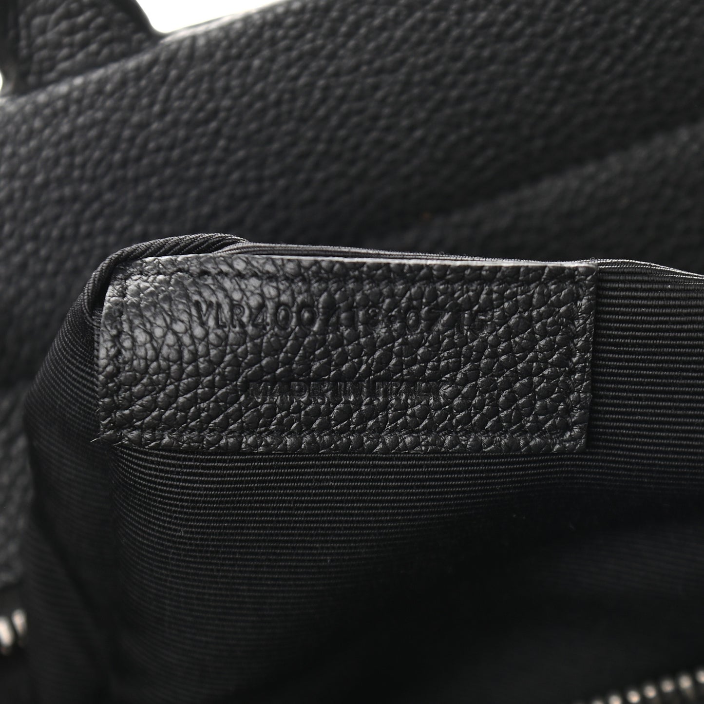 Grained Calfskin Small Cabas Rive Gauche Black