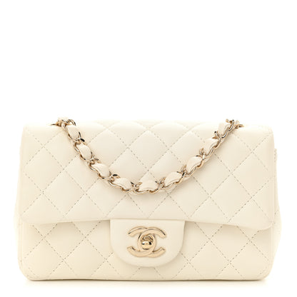 Chanel Lambskin Quilted Mini Rectangular Flap White 1 of 10