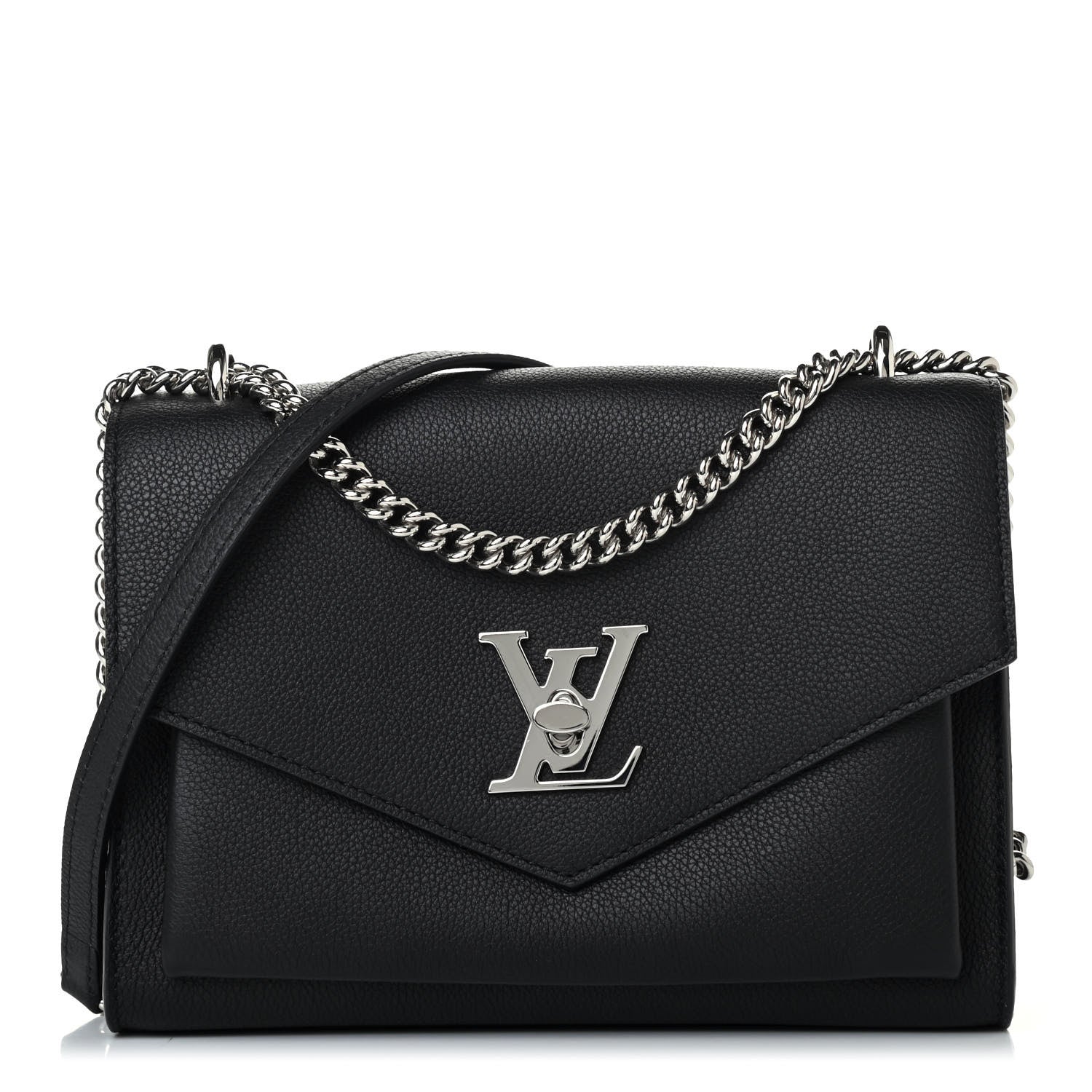 Louis Vuitton Soft Calfskin My Lockme Chain Bag BB Black 1 of 4