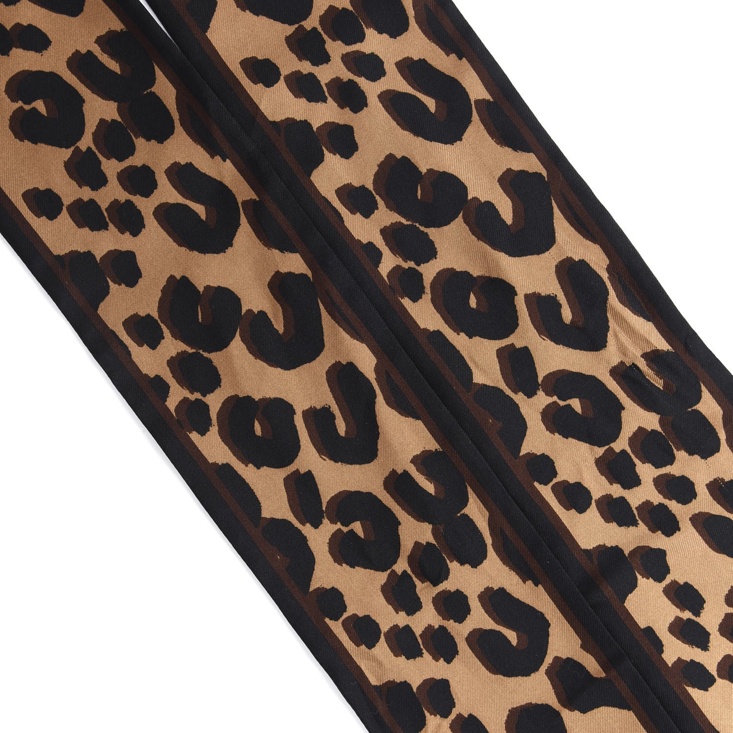 Louis Vuitton Silk Leopard Bandeau Scarf Marron 3 of 4