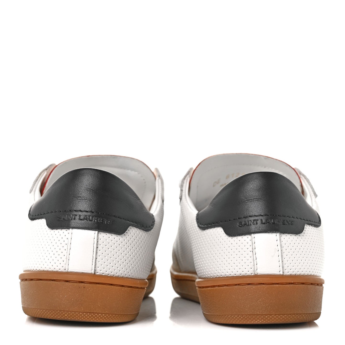 Calfskin Perforated Suede SL10 Court Classic Low Top Sneakers 37 White