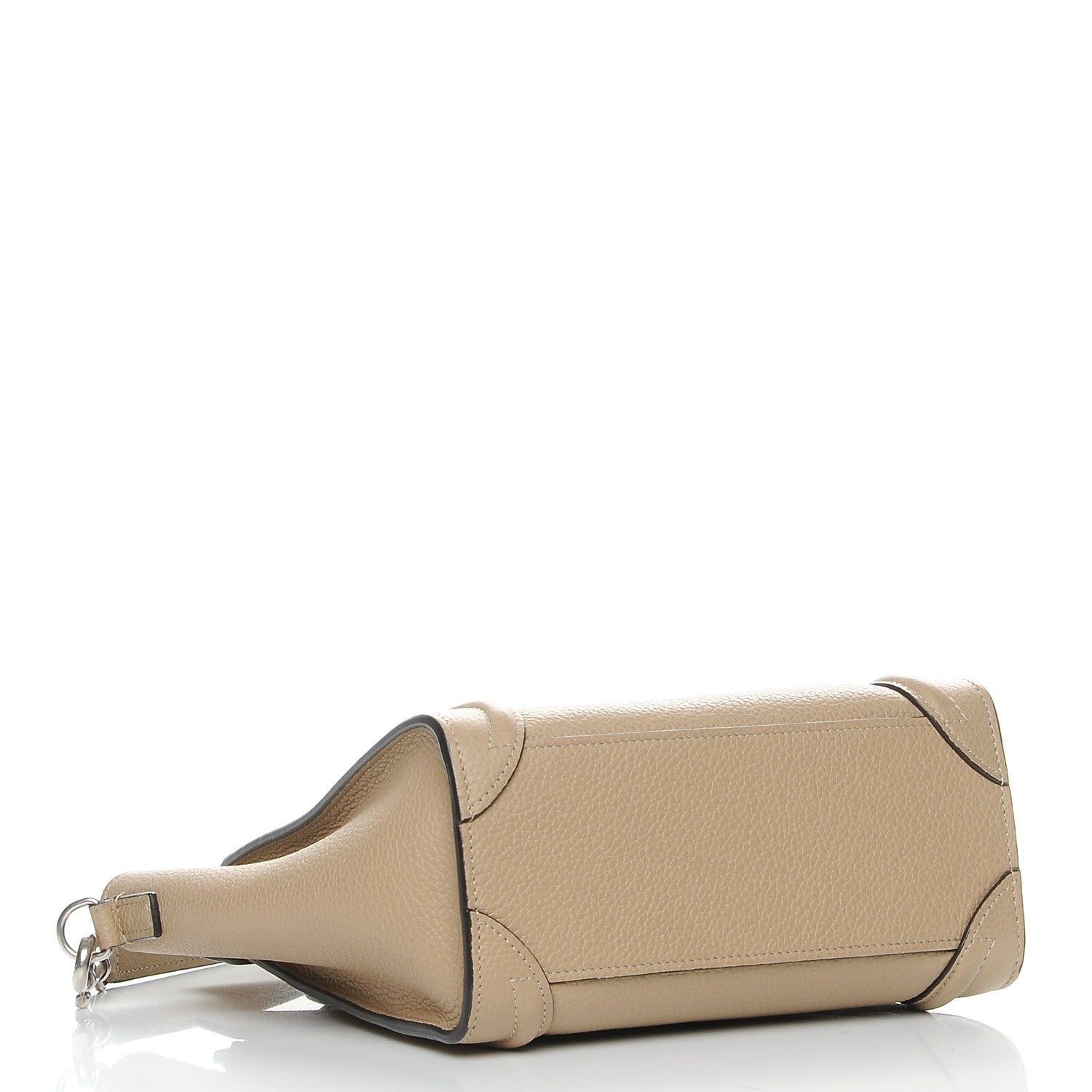 Celine Drummed Calfskin Nano Luggage Dune 5 of 8