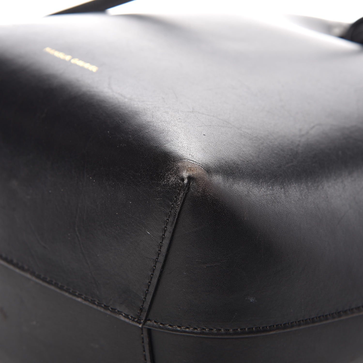 Mansur Gavriel Calfskin Mini Bucket Bag Black Argento 16 of 18