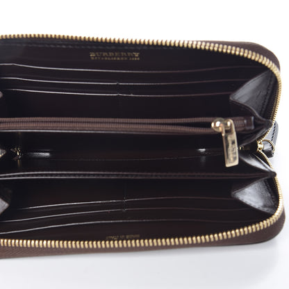 Burberry Haymarket Check Large Ziggy Zip Around Wallet Chocolate 5 of 9