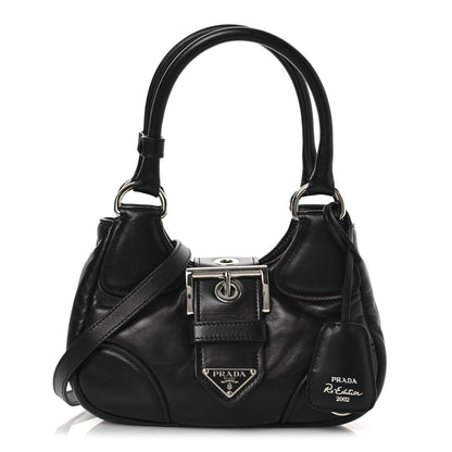 Prada Nappa Soft Padded Re-Edition 2002 Moon Bag Black 1 of 15