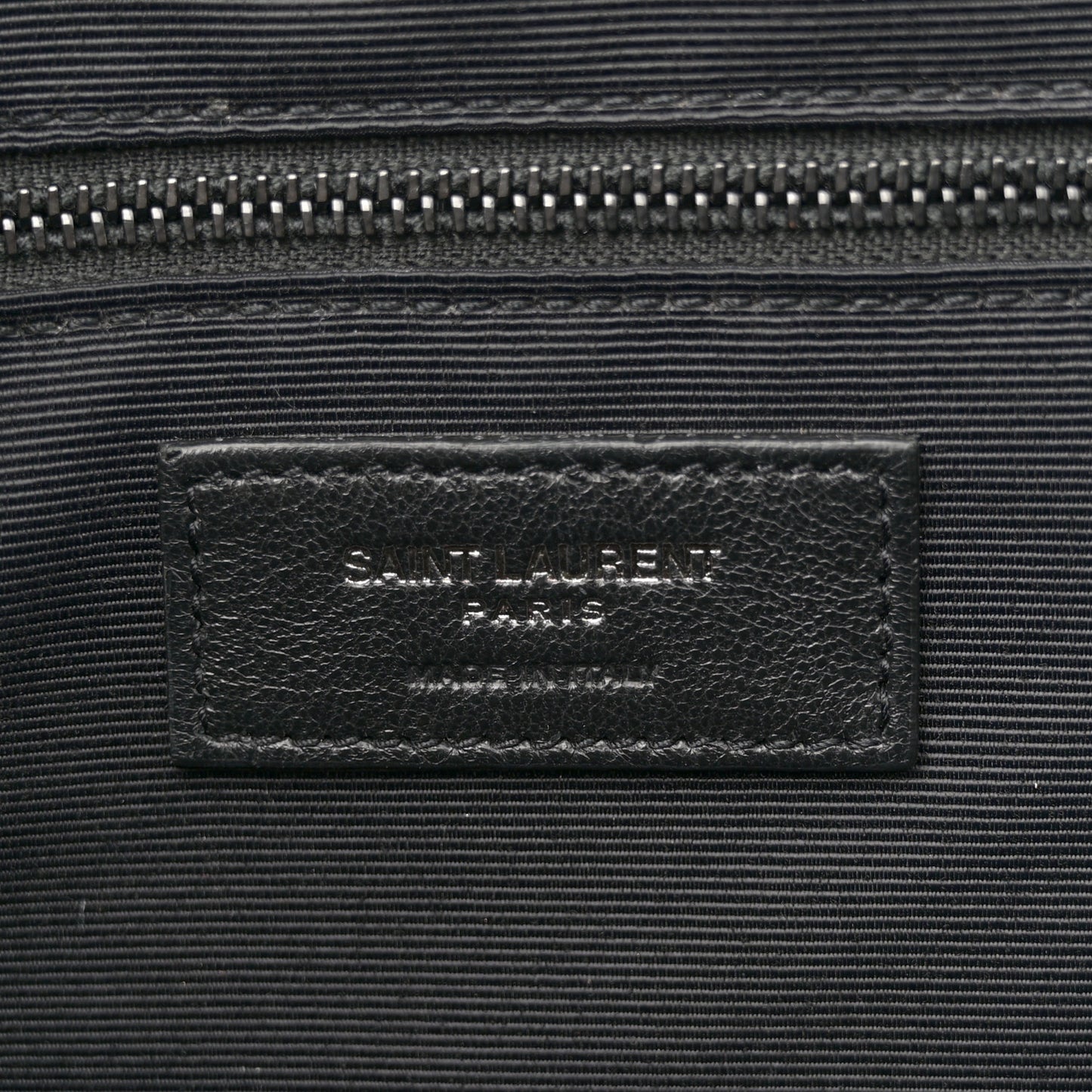 Grain De Poudre Textured Mixed Matelasse Large Triquilt Monogram Monochrome Satchel Black