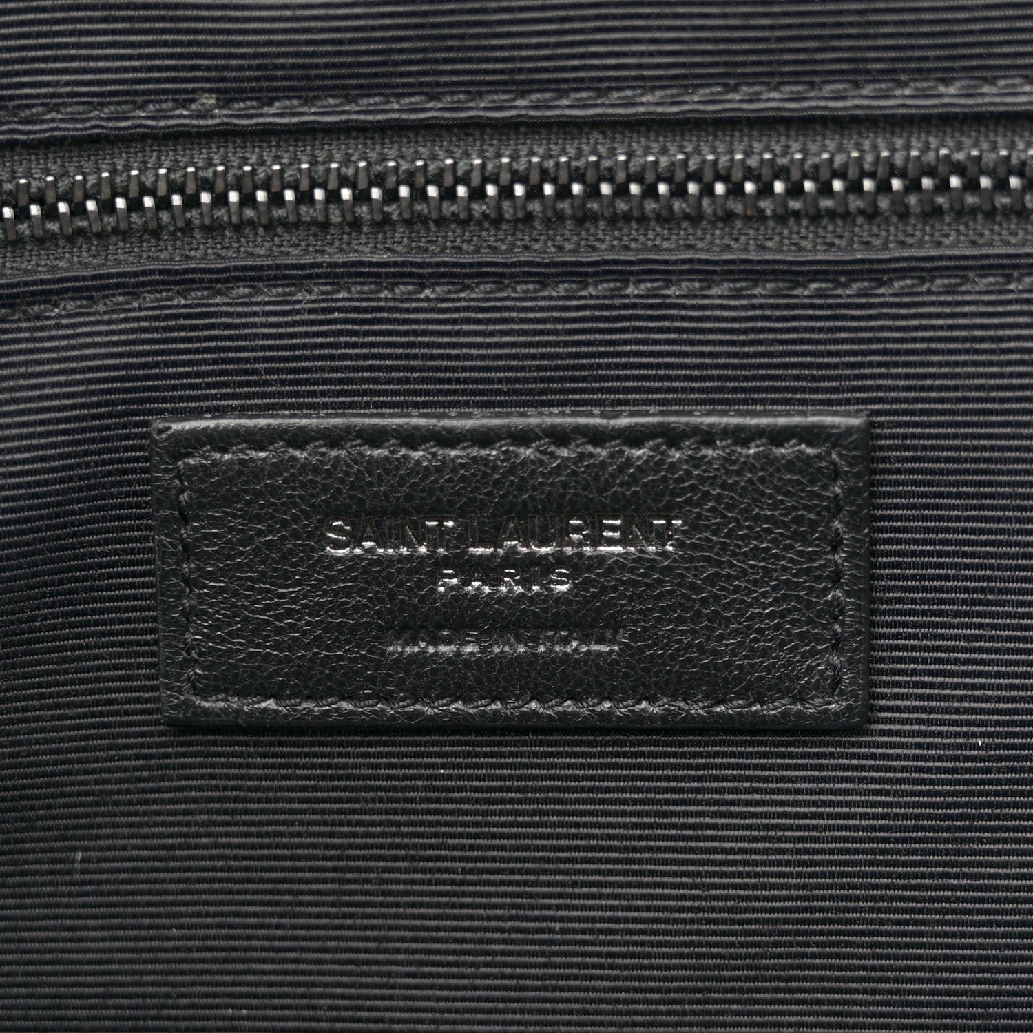 Saint Laurent Grain De Poudre Textured Mixed Matelasse Large Triquilt Monogram Monochrome Satchel Black 6 of 14