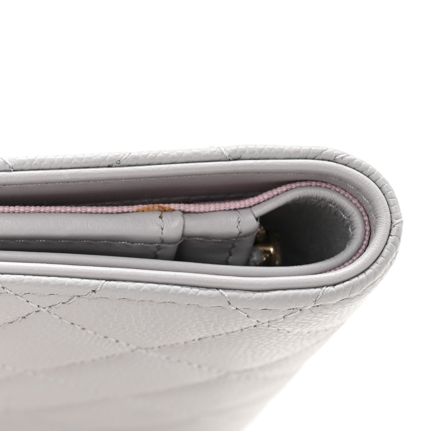 Chanel Caviar Quilted CC Passport Holder Grey 8 of 9