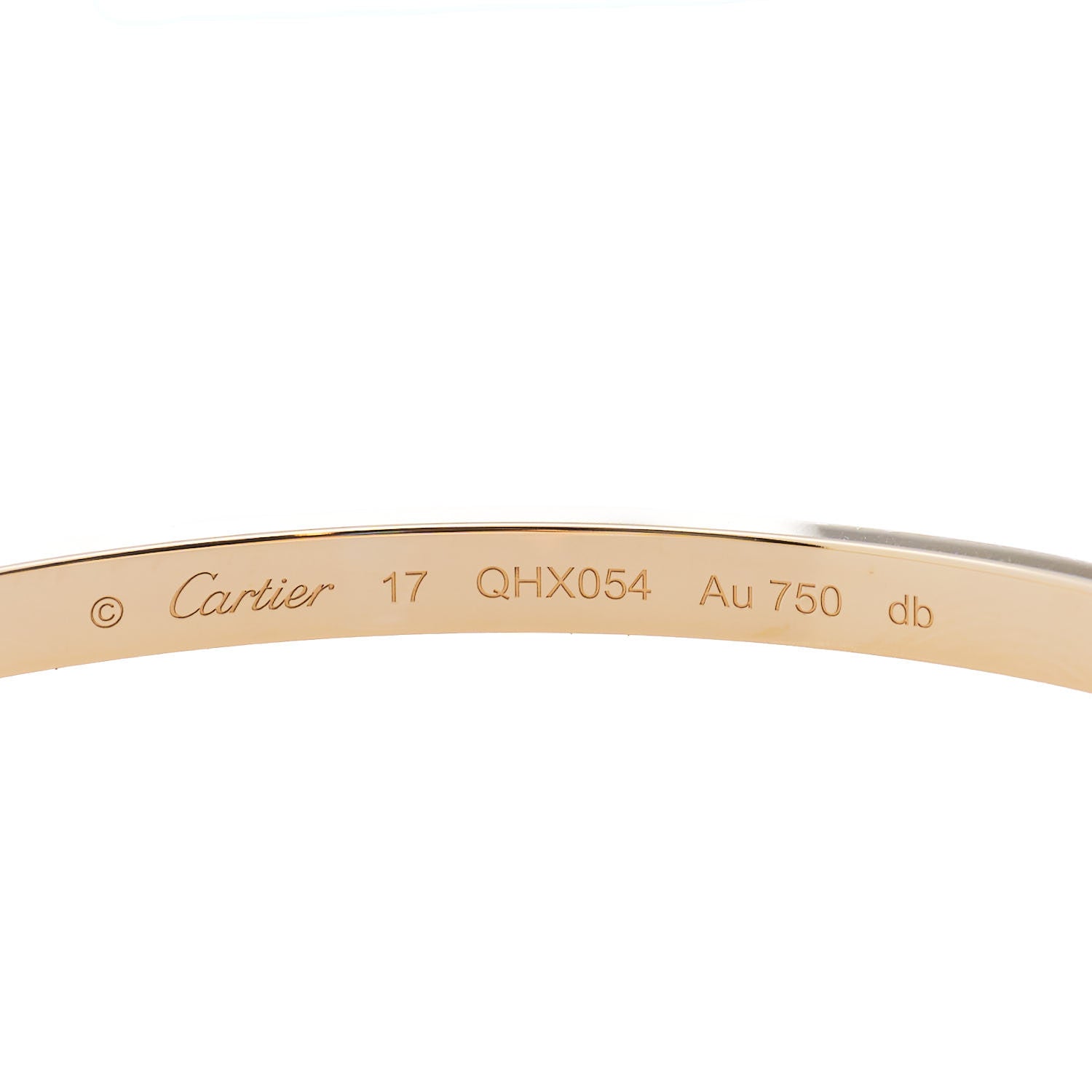 Cartier 18K Yellow Gold Small LOVE Bracelet 17 3 of 4
