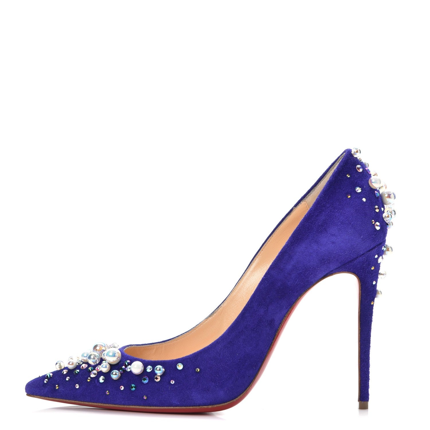 Christian Louboutin Suede Candidate 100 Pumps 37 Purple 1 of 10