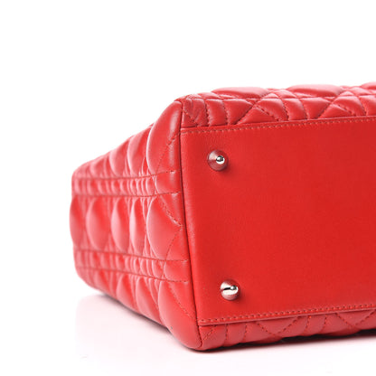 Christian Dior Lambskin Cannage Medium Lady Dior Red 5 of 12
