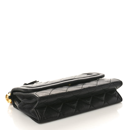 Chanel Lambskin Quilted Tassel Flap Bag Black 4 of 12