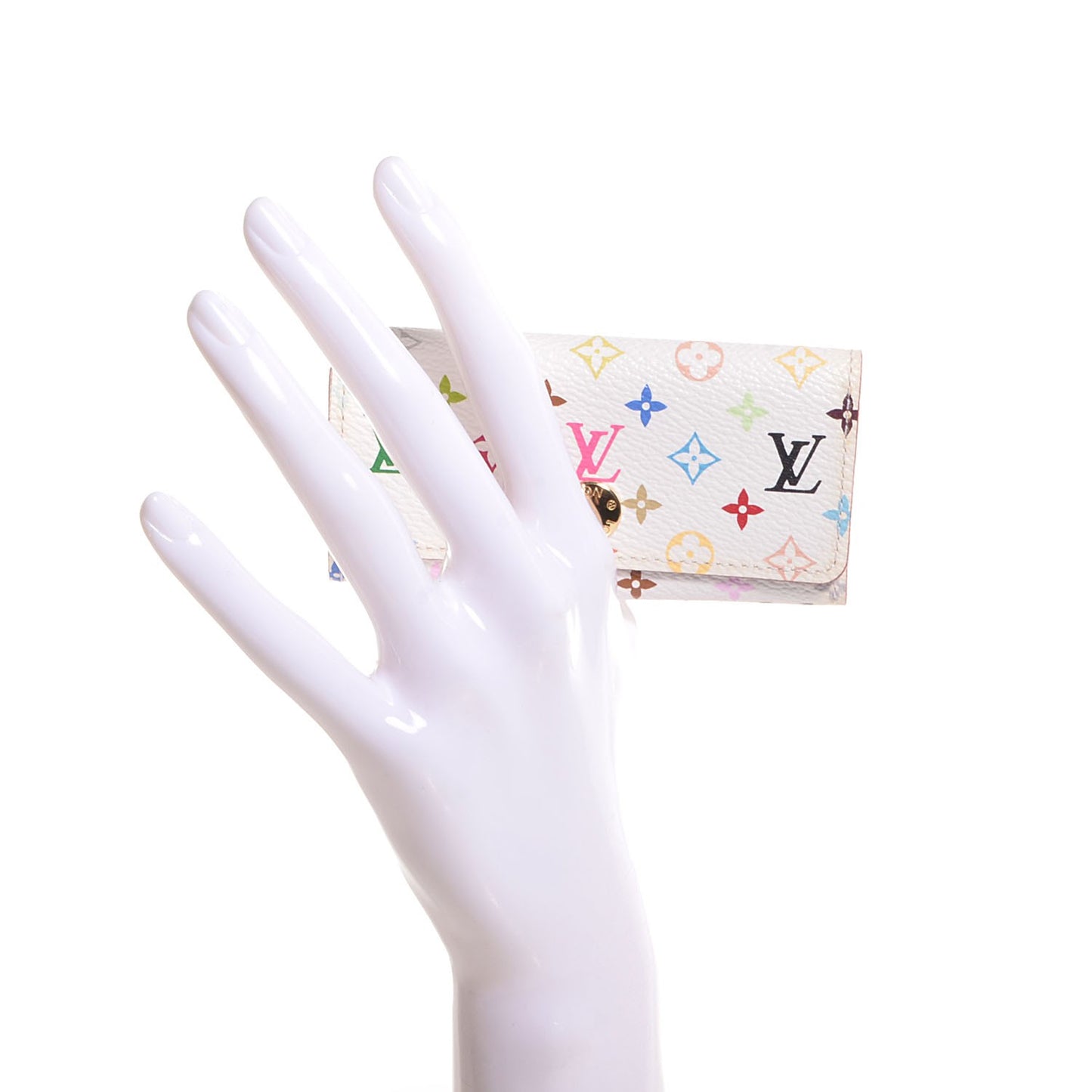 Monogram Multicolor Multicles 4 Key Holder White Litchi