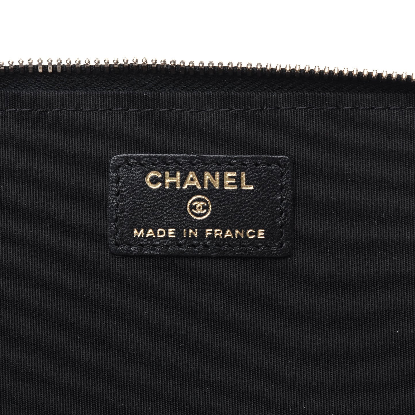 Lambskin Quilted Small Top Handle Vanity Case With Chain Black