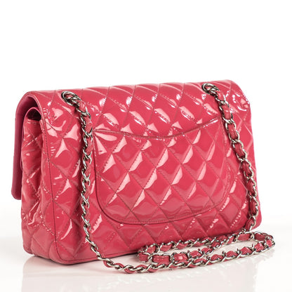 Chanel Patent Quilted Medium Double Flap Fuchsia 3 of 7