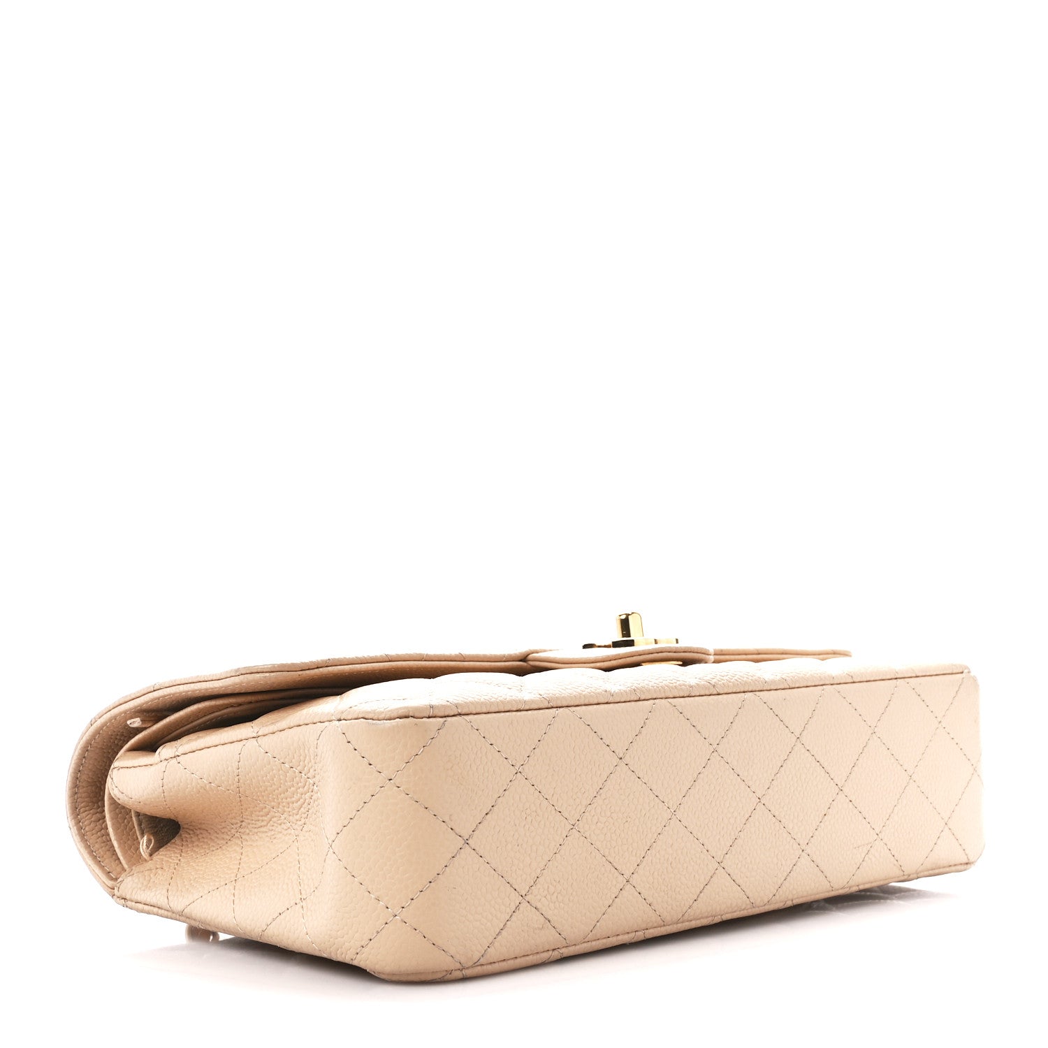 Chanel Caviar Quilted Medium Double Flap Beige 4 of 12