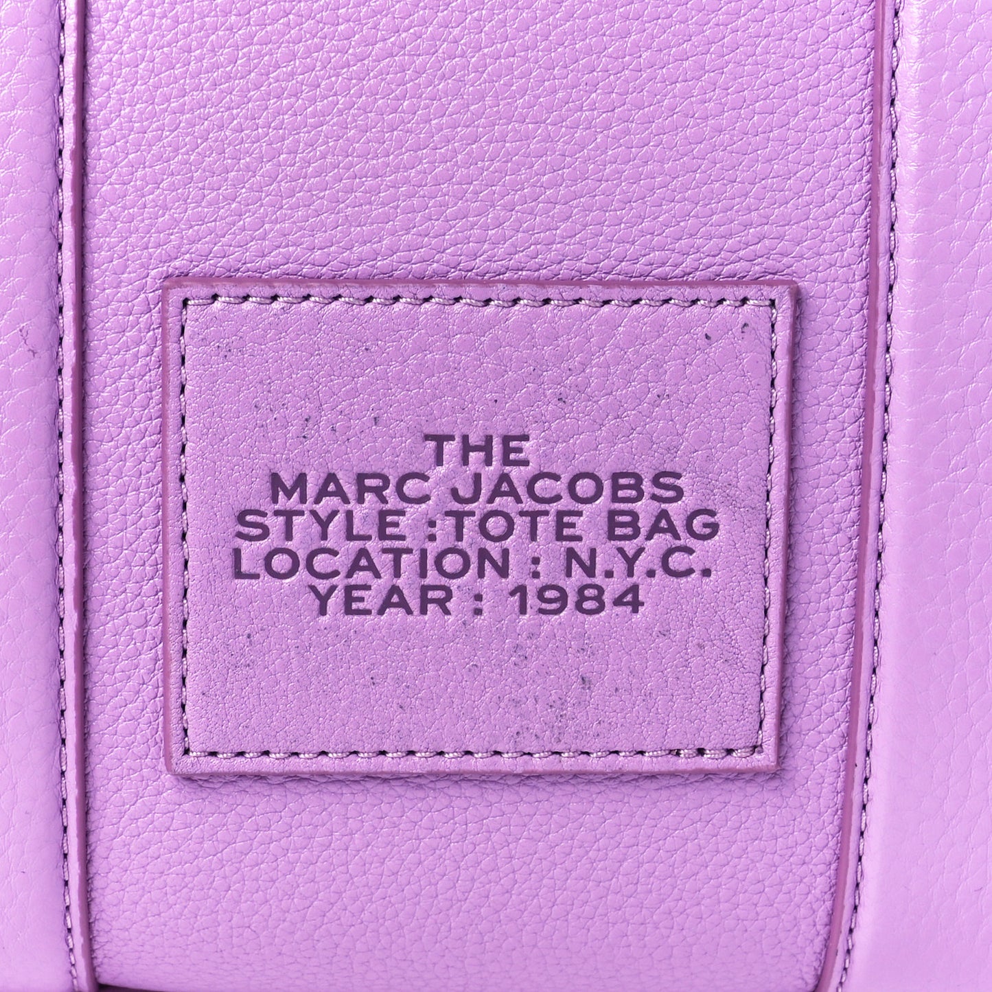 Grained Calfskin Small The Tote Bag Regal Orchid