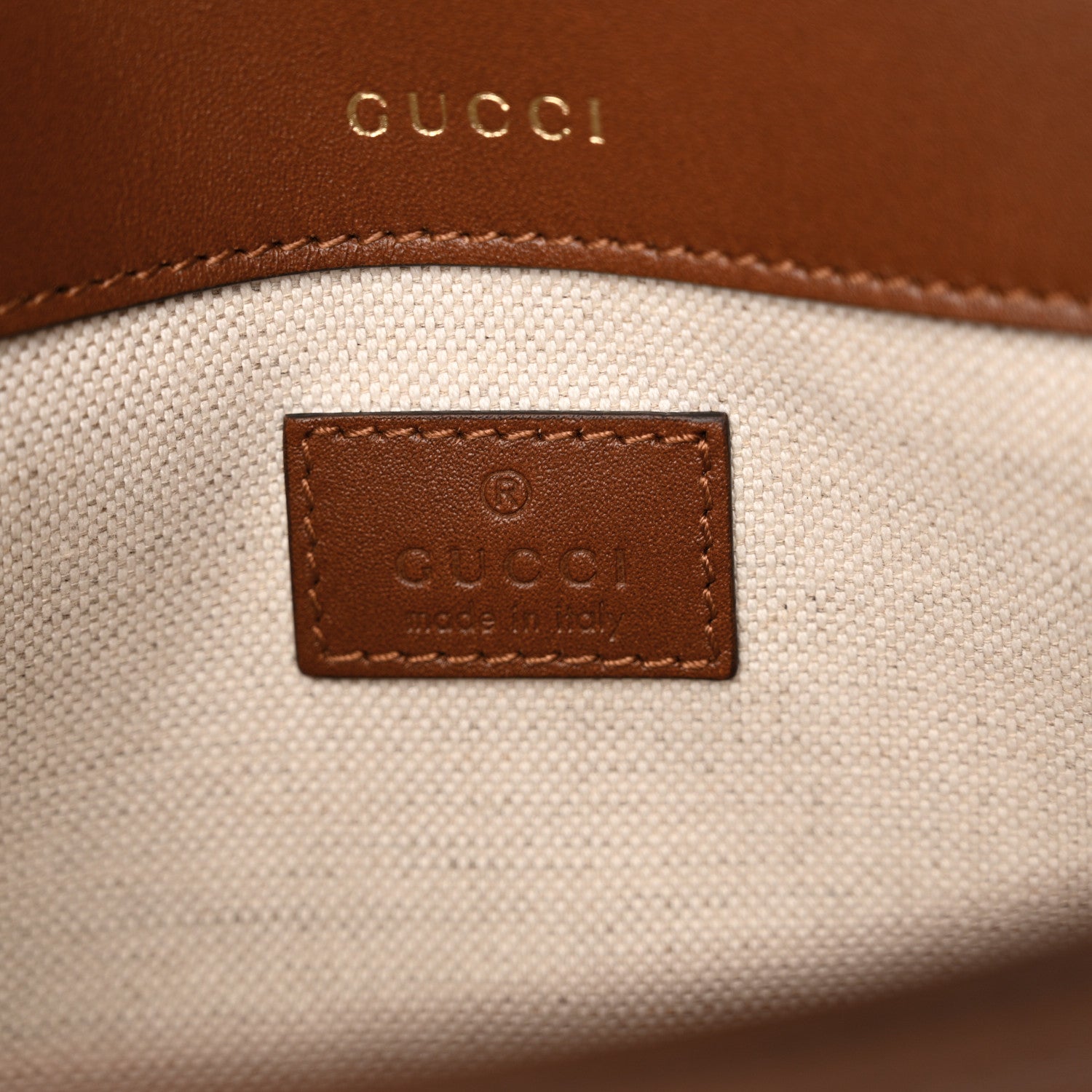 Gucci Canvas Calfskin Crystal GG Monogram Mini Horsebit 1955 Shoulder Bag Camel Ebony 6 of 13