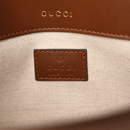 Gucci Canvas Calfskin Crystal GG Monogram Mini Horsebit 1955 Shoulder Bag Camel Ebony 6 of 13