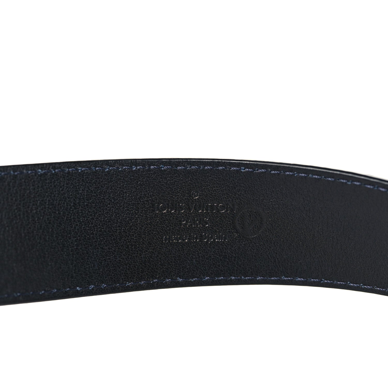 Louis Vuitton Ostrich 40MM Belt 100 40 Navy 3 of 6
