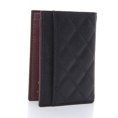 Chanel Caviar Quilted Card Holder Wallet Black 3 of 8