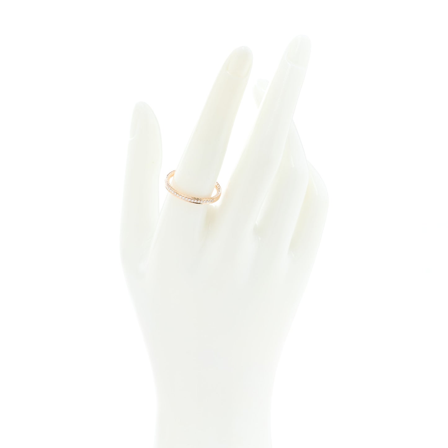 18k Rose Gold Diamond 2.3mm Eden Partway Wedding Band Ring 58 8.25