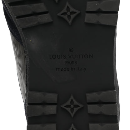 Louis Vuitton Suede Monogram Eclipse Mens Harlem Sneakers 8 Navy Blue 6 of 10